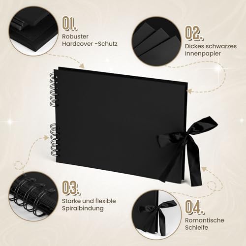 KASZOO Fotoalbum, Fotoalbum zum Selbstgestalten, DIY Fotobuch 80 Seiten, Kann als Abschluss Geschenk, Geburtstagsgeschenk, Hochzeitstagsgeschenk, Valentinstagsgeschenk und mehr verwendet Werden