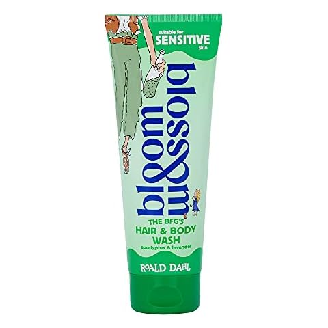 Bloom & Blossom - Hair and Body Wash 200 ml - The BFG - Suitable for children 3 years + - Sensitive Skin - Bedtime Bath - Eucalyptus and Lavender - Vegan Cover