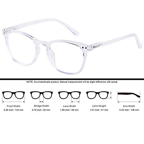 Andwood Blue Light Blocking Glasses Women Men Computer Small Face Frame Bluelight Blocker Teens Square Frame Clear Crystal #TOP4
