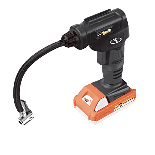 Sun Joe 24V-AJC-LTX-BLK 24-Volt IONMAX Cordless Portable Air Compressor Kit, w/ 1.5-Ah Battery, Charger, Storage Bag, and Nozzle Adapters