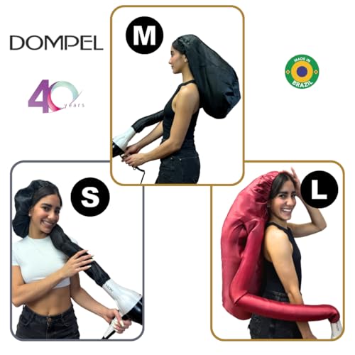 Dompel Tampa difusora de cetim preto | Melhora a secagem do cabelo, reduz o frizz, protege o cabelo