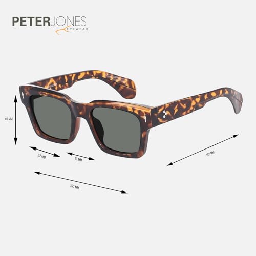 Image of Peter Jones I Zero Power Blue Cut Computer Glasses I Retro Square Shape I Gaming Glasses I UV Protected & Blocks Harmful Rays I Men & Women I Large Square 3804