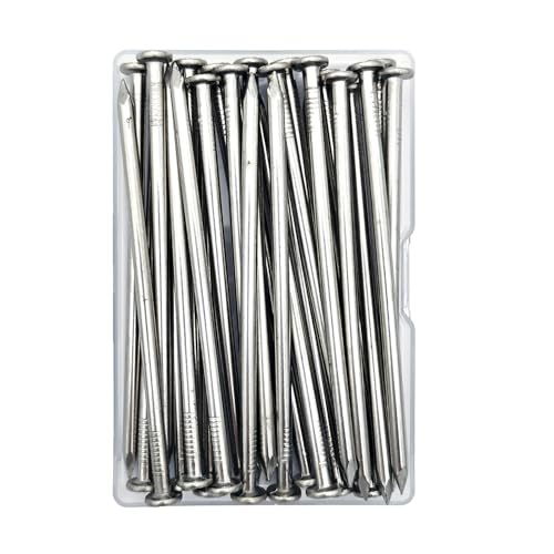 25Pcs 3-1/2 Inch 304 Stainless Steel Nails, Premium Corrosion Resistant Nails for Outdoor, Deck, Bathroom, Kitchen and Marine Use