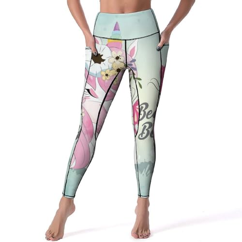 Legging licorne papillon fini le pantalon sport qui glisse au yoga S