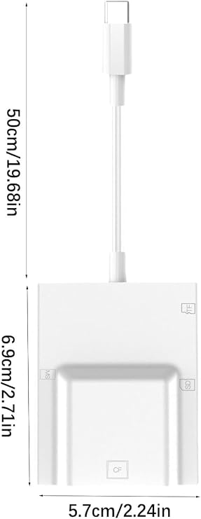 Coverzone USB 3.0 Kart Okuyucu 50cm Kablo Uzunluğu USB 3.0 Kablolu Çoklu Kart Okuyucu Card Reader CF Compact Flash, SD Kart, micro SD TF Card Memory Stick Card Reader (ZR779 - USB Kablo)