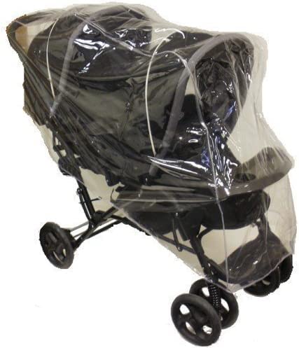 Housse De Pluie Universelle Pour Poussette Double - Transparente, Imperméable PVC - Taille Unique (environ 103 Cm)