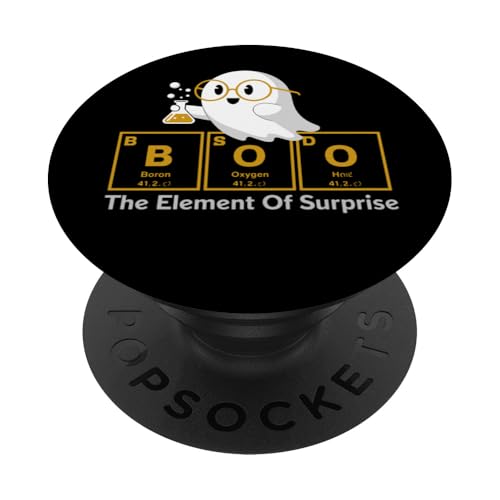 Boo Chemistry Ghost Theme para amantes de la ciencia y Halloween PopSockets PopGrip Adhesivo