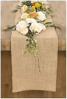 Bwiv Hessian Table Runner 10M*30cm Sewed Edge Jute Burlap Roll