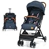 FANTASK Children's Buggy Foldable 5-Point Safety Belt with Reclining Function Travel Buggy with Hood and Adjustable Backrest Pushchair for Baby up to 3 Years 15 kg Load Capacity Blue