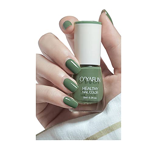 Esmalte de uñas no tóxico Clest F&H, fácil de pelar y de secado rápido, ecológico y esmalte de uñas a base de agua, verde matcha
