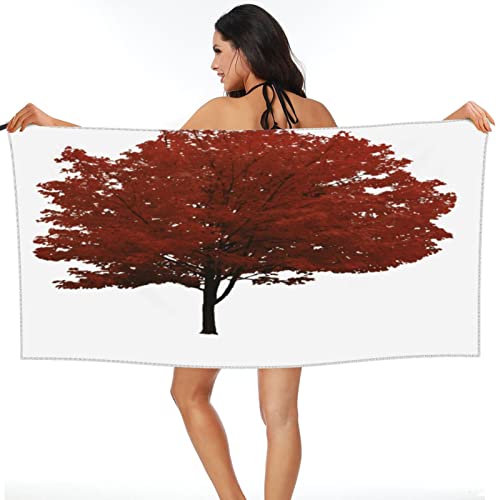 Serviette de plage en microfibre super absorbante et séchage rapide Red Tree - 8