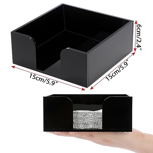 JuxYes Acrylic Napkin Holder, Cocktail Napkin Holder for Table, Black by JuxYes - Image 2