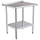 AmazonCommercial NSF Stainless Steel Workbench with Backsplash - 24 x 30