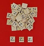 celloexpress Scrabble Tiles Same Letters - 18.1mm x 20mm x 5.2mm Wooden Tiles For Crafting and Scrapbooking - Z Scrabble Tiles - Pack of 10
