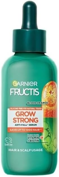 Grow Strong Blood Orange Serum, Anti - Fall Serum, Save Up To 1000 Hair, With Vitamin C + Biotin, 125 ml