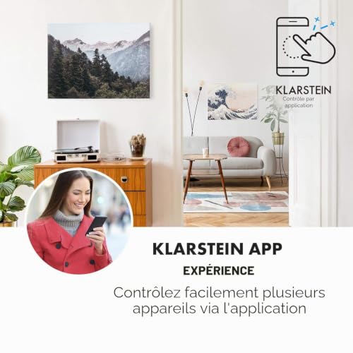 Klarstein Wonderwall Air Art Smart Radiateur Infrarouge Connecté 80 X 60cm Chauffage Pour 10m² Contrôle Par Application Design Montagnes - vue 3