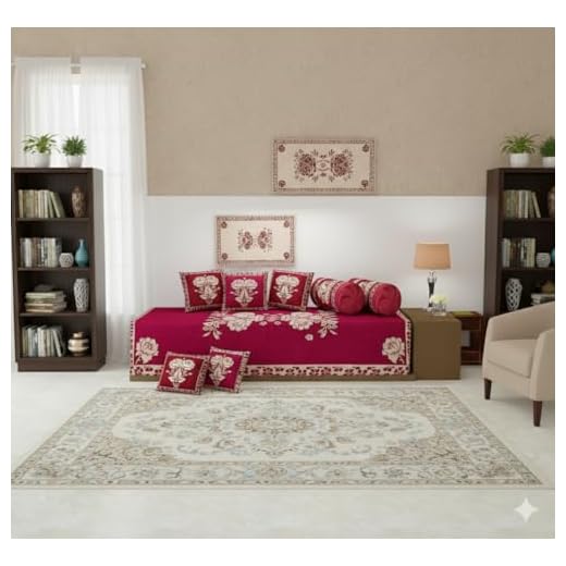 FRESH FROM LOOM Diwan Set Cover Reversable Diwan Set (You can Used This from Both Side); 500 TC; Velvet Chenille Fabric; Diwan Set - 8pc