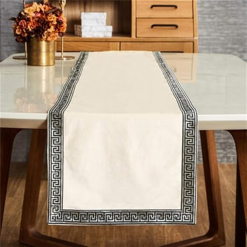 Chemin de table géométrique en tissu rectangulaire haut de gamme - 2