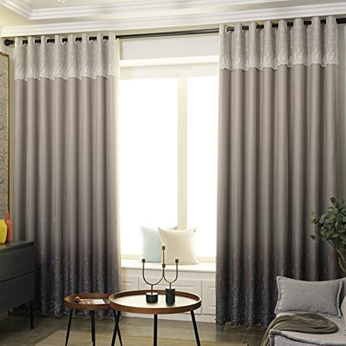 JGYZD Cortinas Opacas Aislantes del Calor Cortinas Opacas Bordadas Cover