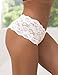 ohyeah Womens White Lace Boyshort Cheeky Panties Plus Size Underwear Briefs Panty Fashion Knickers Stretch Hipster