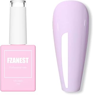 FZANEST Pastel Gel Nail Polish,15ml Lavender Purple Color Soak Off UV LED Gel Polish Nail Art Manicure Salon Christmas DIY Nail Design Decoration at Home #D110