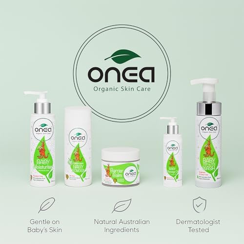 Onea 유기농 스킨케어 아기 선물 팩 - 데일리 케어 아기 & 엄마 - 신생아 세트 - 모이스처라이저 및 마사지 오일 - 파라벤 및 황산염 프리 - 초보 및 임산부용 — 사진 6
