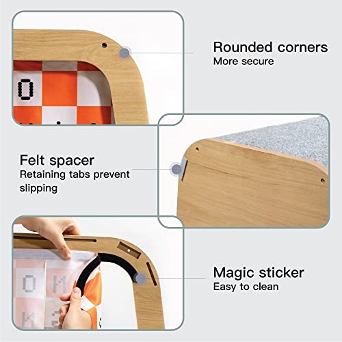 Mewoofun Cat House Cat Condo Tv Cat Bed For Indoor Cats Sturdy Luxury Large Wooden Cat Shelter Furniture With Cat Scratching Pads (Tapezoid-B) #TOP4