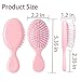 6 pcs Mini Hair Brush,Travel Detangling Brush with Exquisite Packaging Box,Mini Brush for Most Hair Types,Bridesmaid Party Christmas Stockings Filling Wet Hair Brushes (Pink)