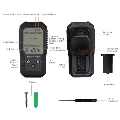 Garosa Digital Radon Detector for Home Portable Radon Gas Tester with Long & Short Term Readings, Battery Powered & Wall Mountable - Image 6