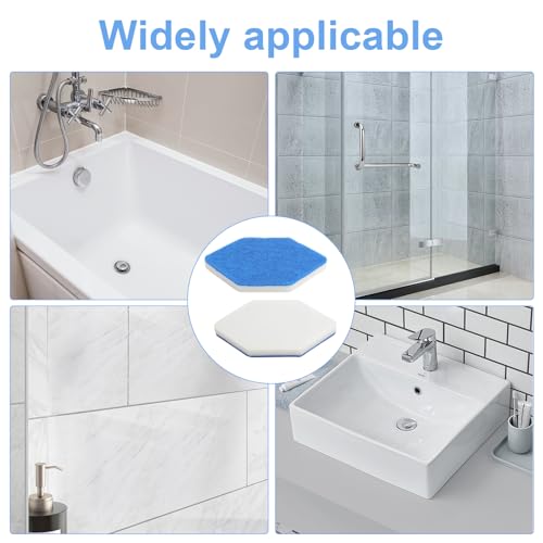 6pcs Ersatzschwamm für Badwischer Geeignet für Vileda Bath Magic Mehrzweck-Schwammwischer Bad und Wanne Mop Nachfüllungen Ersatz Beidseitige Reinigung Sechseckige Rundumreinigung keinen Fleck Auslässt
