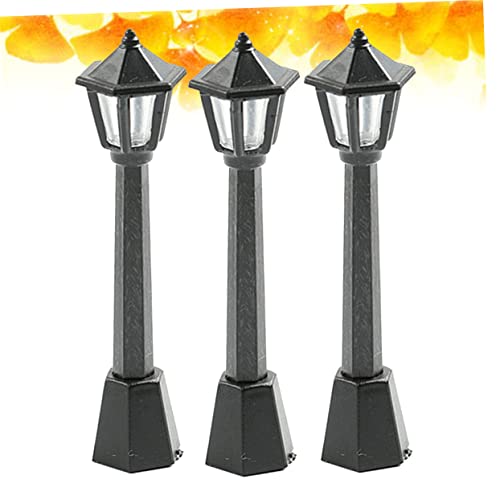 VICASKY 3 Pçs Decoração De Mesa Rústica Para Mesa De Mini Poste De Luz DIY Luzes De Rua Em Miniatura