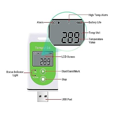 Tzone Temperature Data Logger USB Reusable Temp Liberia | Ubuy