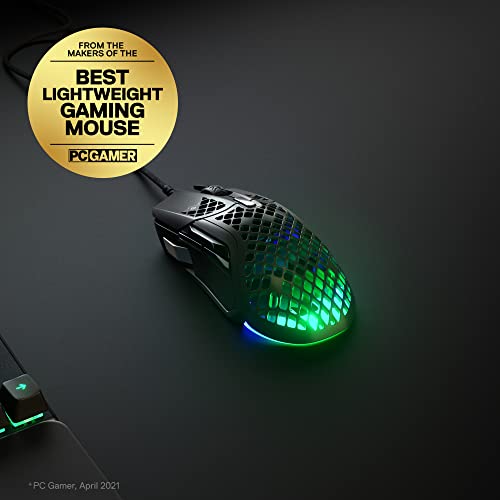 Steelseries Aerox 5 - Lightweight Gaming Mouse - 18000 Cpi -- Truemove Air Optical Sensor - Ultra-Lightweight Water Resistant Design - Universal Usb-C Connectivity #TOP1