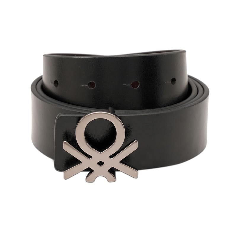united colors of benetton Ondra Men's Leather Reversible Belt | 2-In-1 Printed Casual Belt With Matte Gunmetal Buckle | Size - S 80Cm-picture-27