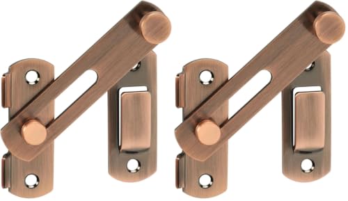 Image of Alise 4 inch Flip Latch Gate Latches, Safety Door Lock for Barn Wood Fence Sliding French Doors,Heavy Duty SUS304 Stainless Steel Gate Hardware Red Bronze MS9500-R (Pack of 2)