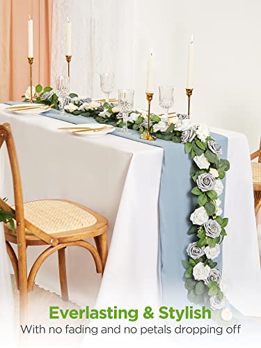 Innogear Artificial Flowers, 50 Pcs Faux Flowers Fake Flowers Ivory Roses Perfect For Diy Wedding Bouquets Centerpieces Bridal Shower Party Home Flower Arrangement Christmas Decorations #TOP6