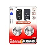 Key Fob Batteries Replacement for Volkswagen VW (Jetta Tigu Atlas Passat Golf Beetle Taos GTI ID4 CC Touareg Routan Eos Rabbit Arteon) Remote Key