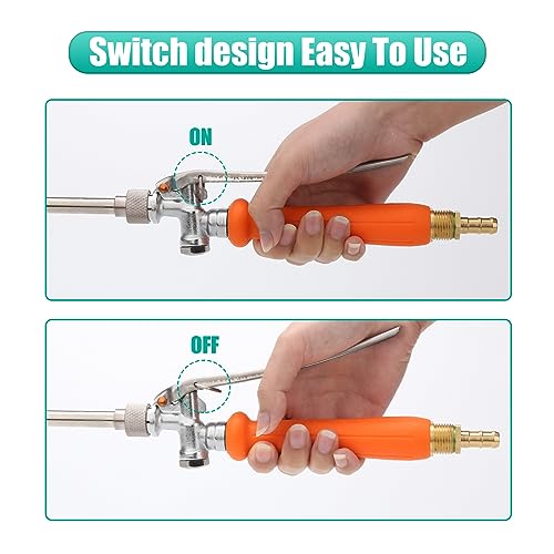 All Metal Sprayer Wand With 3 Types of Nozzles - Fan, Stainless Steel, 1/4" & 3/8" Brass Barb, 2 Hose Clamps (29 Inches, 3 Nozzles) by VANPET - Image 7