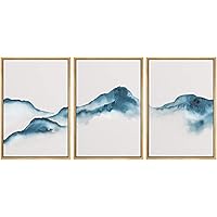 SIGNWIN 3 Piece Framed Canvas Wall Art Abstract MountainCanvas Prints Home Artwork Decoration for Living Room,Bedroom - 16