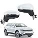 8 Wires Rearview Mirror Assembly For VW Tiguan 2018-2023 White Dual Plug With Blind Spot Light Side Accessories(1 pair)