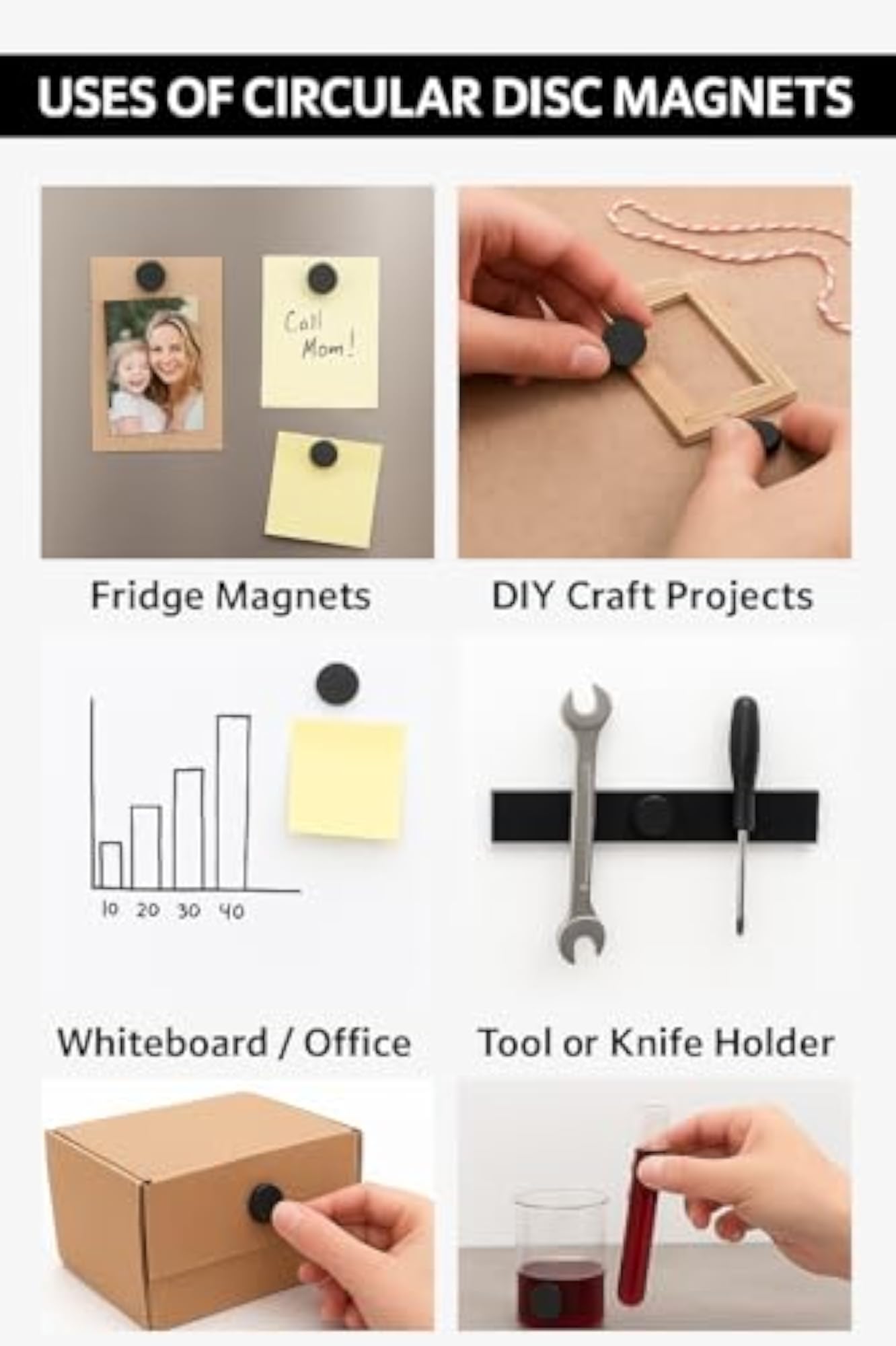 Small Round Disc Strong Magnets Set for Art and Crafts