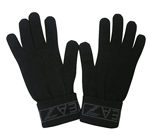 [エンポリオアルマーニ] 手袋 グローブ ニット メンズ（ブラック） EA7 (M) [並行輸入品]