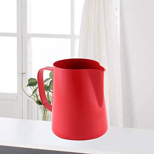 Jarra de espumar leite YARNOW 400 ml, jarra de aço inoxidável para leite expresso e vaporização de l