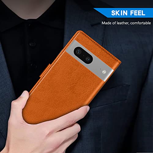 Image of ZZXX for Google Pixel 7 Wallet Case Magnetic Closure 6.3 inch,Brown