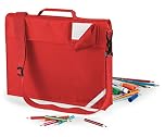 JUNIOR BOOK BAG SCHOOL BAG WITH STRAP - 5 COLOURS (Bright Red)