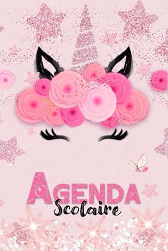 Agenda Scolaire 2024 2025 Licorne: Organisateur et Planificateur Journalier | cp - ce1 - ce2 - cm1 - cm2 | 2 jours par page