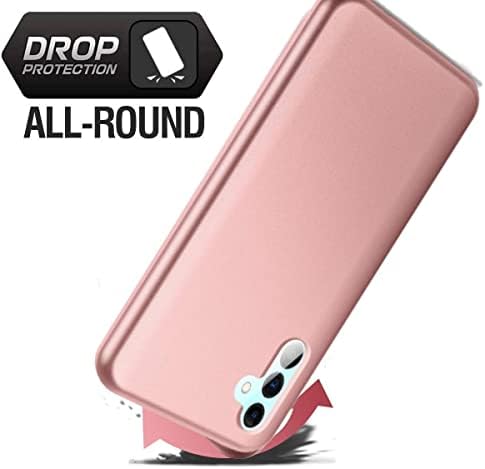 NWNK13 For Samsung Galaxy A13 5G / A13 4G Case 360 Protection Slim Full-Body Stylish Protective Bumper Case with Built-in Screen Protector for Samsung A13 5G / A13 4G (Rose Gold)