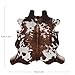 WARM HAVEN Cow Hide Faux Cowhide Rug: Cow Print Rug for Living Room Bedroom 4.6x5.2 Feet - Animal Print Skin Black and Brown Western