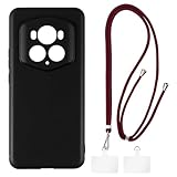 Shantime Huawei Honor Magic 6 RSR Porsche Design 5G Case + Universal Mobile Phone Lanyards, Neck/Crossbody Soft Strap Silicone TPU Cover Bumper Shell (6.8”)