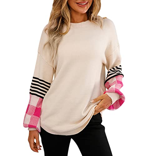 Pull en polaire manches longues col rond vêtement d'hiver unisexe beige XL
